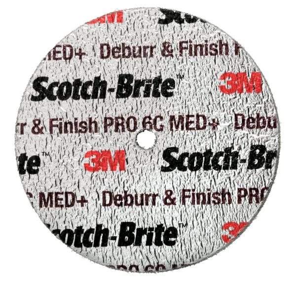 Scotch-Brite™ Deburr and Finish Pro Kompaktscheibe DP-UW, 75 mm x 19 mm x 6,35 mm, 6C MED+