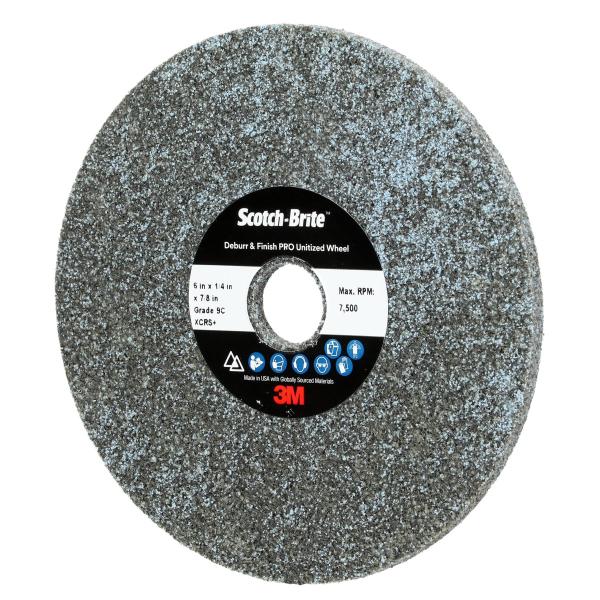 Scotch-Brite™ Deburr and Finish Pro Kompaktscheibe DP-UW, 152.4 mm x 6.35 mm x 22.23 mm, 9C XCRS+