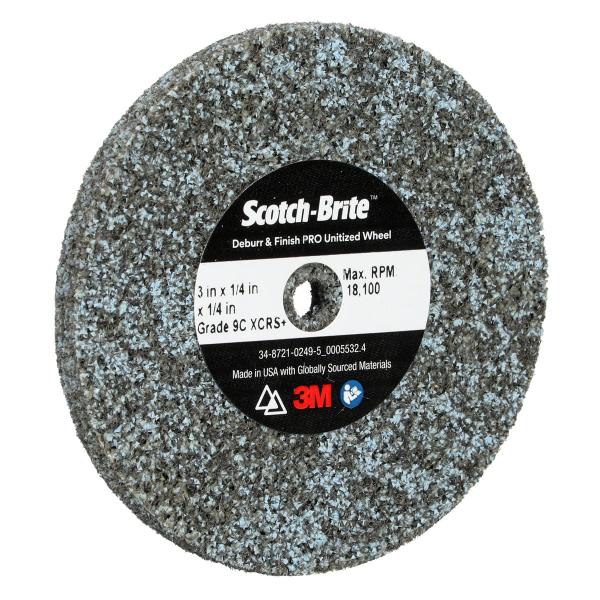 Scotch-Brite™ Deburr and Finish Pro Kompaktscheibe DP-UW, 76.2 mm x 6.35 mm x 6.35 mm, 9C XCRS+