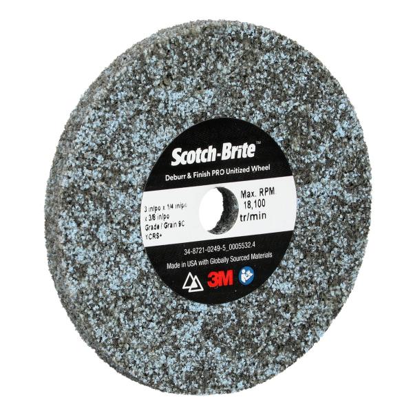 Scotch-Brite™ Deburr and Finish Pro Kompaktscheibe DP-UW, 76.2 mm x 6.35 mm x 9.53 mm, 9C XCRS+