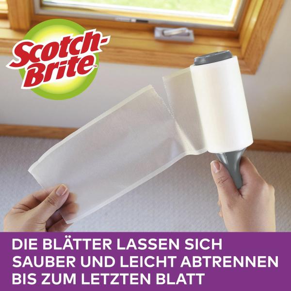Scotch-Brite™ Everyday Clean Mini-Fusselroller, 30 Blatt, farbiger Griff