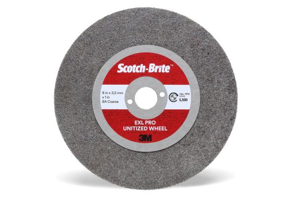 Scotch-Brite™ EXL Verpresste Kompaktscheibe EX-UW, 203,2 mm x 3,2 mm x 25,4 mm, 8A CRS