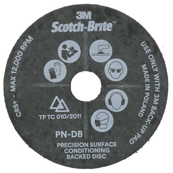 Scotch-Brite™ Langlebige Präzisions-Vliesscheibe zur Oberflächenbearbeitung, PN-DB, Coarse, 125 mm x 22.23 mm, Slotted 10/Carton, 40 ea/Case