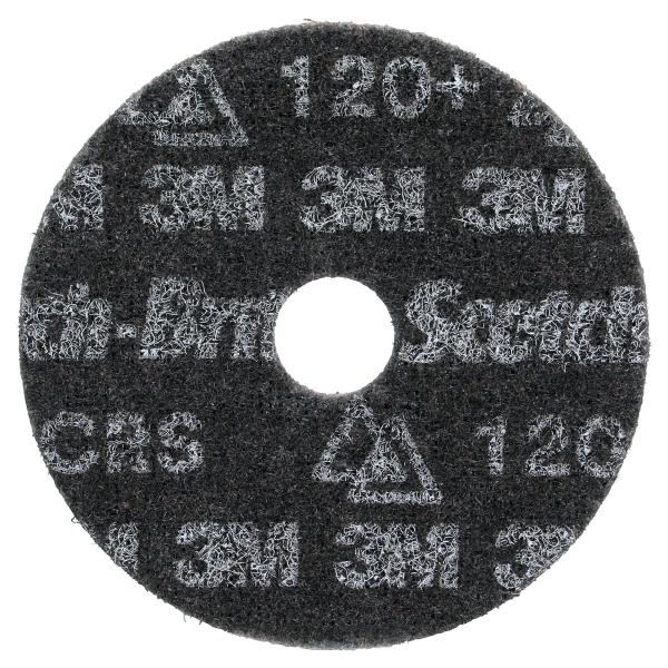 Scotch-Brite™ Präzisions-Vliesscheibe Heavy Duty, HD-DH, Coarse 120+, 114.3 mm x 22.23 mm, 50 ea/Case