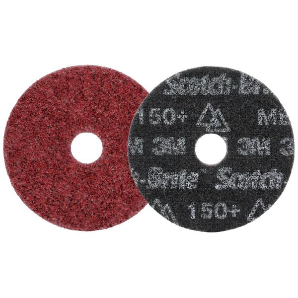 Scotch-Brite™ Präzisions-Vliesscheibe Heavy Duty, HD-DH, Medium 150+, 114.3 mm x 22.23 mm, 50 ea/Case