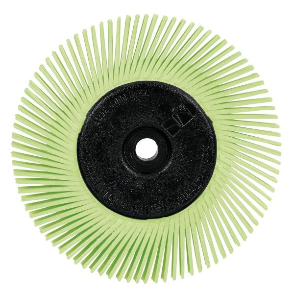 Scotch-Brite™ Precision Radial Bristle Brush, PN-RB, 50+, 6 in x 1/2 in x 1 in, Type A, with Adapter, 5 ea/Case