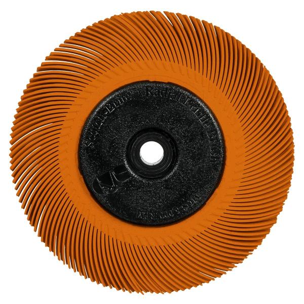 Scotch-Brite™ Precision Radial Bristle Brush, PN-RB, 80+, 6 in x 7/16 in x 1 in, Type C, with Adapter, 5 ea/Case