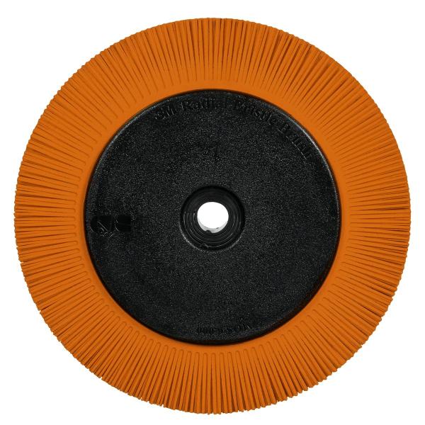 Scotch-Brite™ Precision Radial Bristle Brush, PN-RB, 80+, 8 in x 1 in x 1-1/4 in, Type S, with Flange, 2 ea/Case