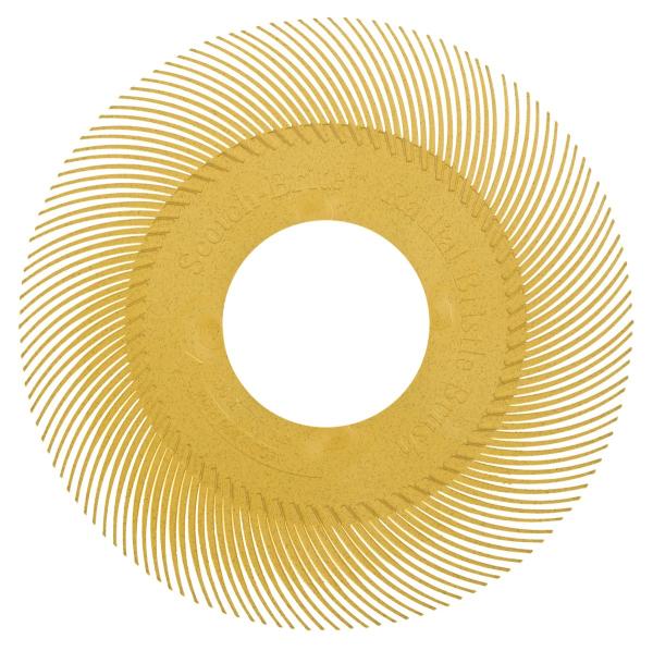 Scotch-Brite™ Radial Bristle Brush BB-ZB Einzelsegment, gelb, 152,4 mm, P80, Typ C (Nachfüllpackung)