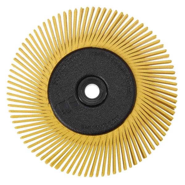 Scotch-Brite™ Radial Bristle Brush BB-ZB mit Kunststoff-Flansch, gelb, 193,5 mm x 25,4 mm, P80, Typ C