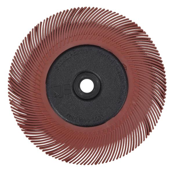 Scotch-Brite™ Radial Bristle Brush BB-ZB mit Kunststoff-Flansch, rot, 193,5 mm x 25,4 mm, P220, Typ C