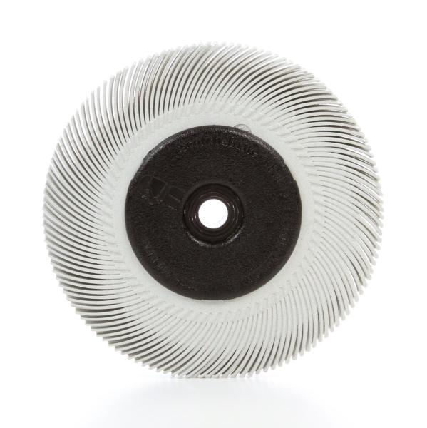 Scotch-Brite™ Radial Bristle Brush BB-ZB mit Kunststoff-Flansch, weiß, 152,4 mm x 11,11 mm x 25,4 mm, P120, Typ C