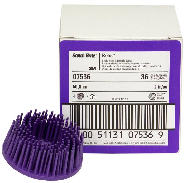 Scotch-Brite™ Roloc™ Bristle Disc RD-ZB, violett, 76,2 mm, P36