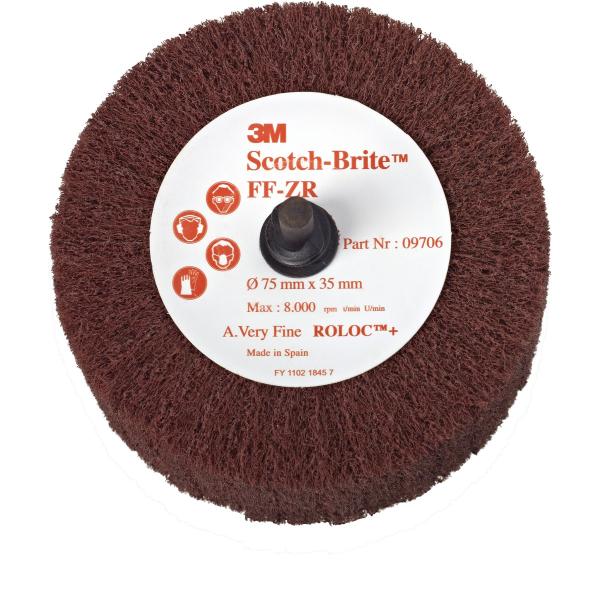 Scotch-Brite™ Roloc™ Lamellenbürste FF-ZR, rot, 75 mm x 35 mm, A VFN