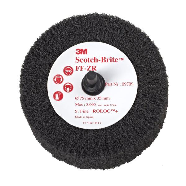 Scotch-Brite™ Roloc™ Lamellenbürste FF-ZR, grau, 75 mm x 35 mm, S FIN