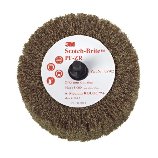 Scotch-Brite™ Roloc™ Lamellenbürste PF-ZR, braun, 76,2 mm x 35 mm, A MED