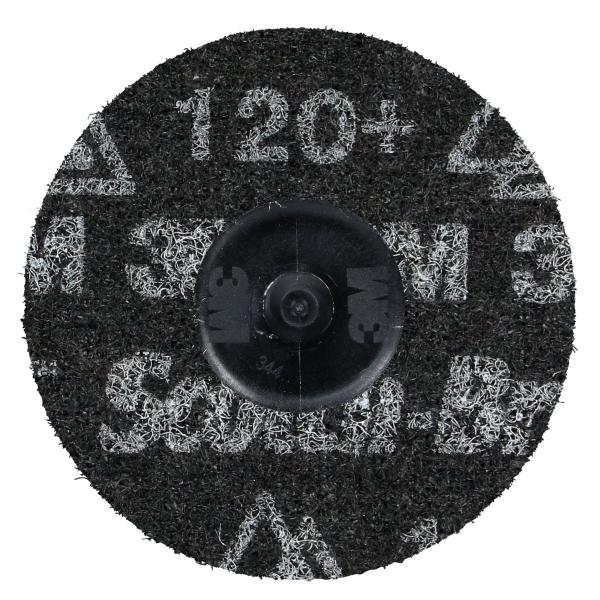 Scotch-Brite™ Roloc™ Präzisions-Vliesscheibe Heavy Duty, HD-DR, Coarse 120+, TR, 76 mm, 25/Carton, 100 ea/Case