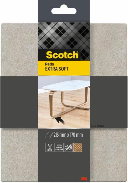 Scotch® Extra weiche Filzpads SP84A28, selbsthaftend, beige, 215 mm x 170 mm, 1/Packung
