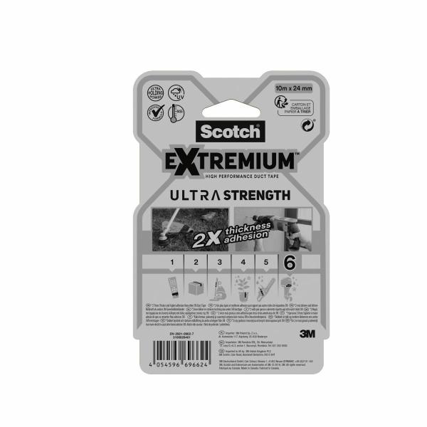 Scotch® Extremium™ Ultra Hochleistungs-Klebeband DT17, 10 m x 24 mm, 6 STK./PACKUNG