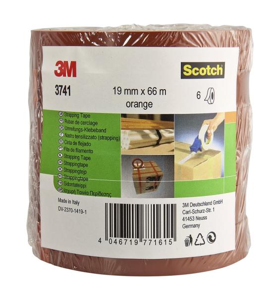 Scotch® Fixierungsklebeband 3741, Orange, 19 mm x 66 m, 0.071 mm