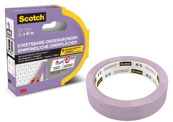 Scotch® Malerabdeckband für empfindliche Oberflächen, 24 mm x 41 m, 1 Rolle/Packung, PEFC Controlled Sources SGSCH-PEFC-COC-110078