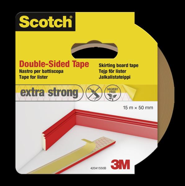 Scotch® Sockelleisten-Befestigung 42041550, 50 mm x 15 m, braun, 1 Rolle Klebeband
