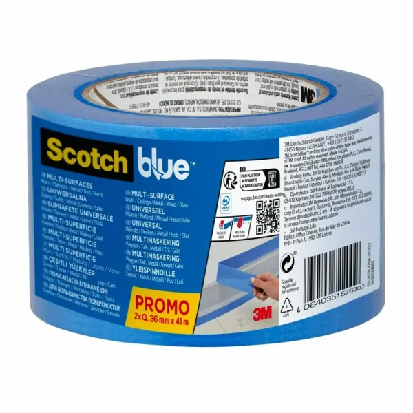 ScotchBlue™ Malerabdeckband „Multi-Surface“, 36 mm x 41 m, 2 Rollen/Packung, 100% PEFC, SGSCH-PEFC-COC-110078