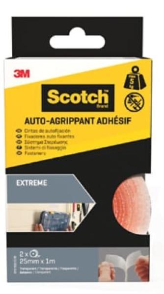 Scotch® Extreme Fastener Klebeband RF67600 01SE, Transparent, 25mm x 1m
