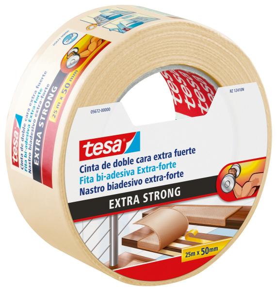 tesa® 5671 Verlegeband, extra stark klebend, 25m x 50mm, weiss-transluzent