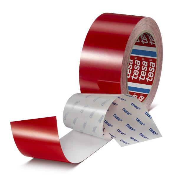 tesa® 60960 kratzfestes PET Bodenmarkierungsband, 20m x 50mm, rot