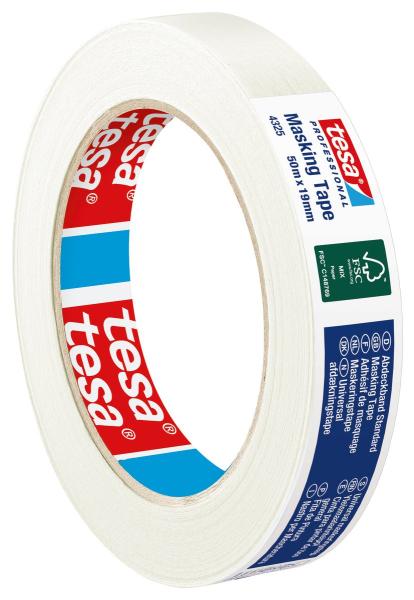 tesa® 4325 Paper Masking, 50m x 19mm, chamois