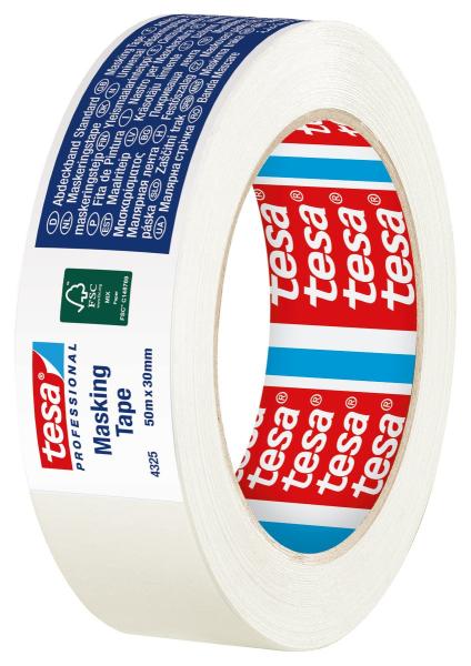 tesa® 4325 Paper Masking, 50m x 30mm, chamois
