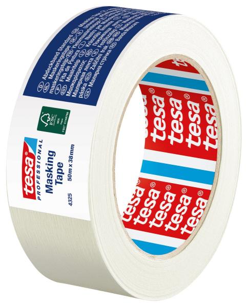 tesa® 4325 Paper Masking, 50m x 38mm, chamois