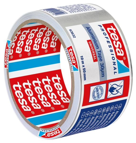 tesa® 63632 Alu, 10m x 50mm, silber-matt