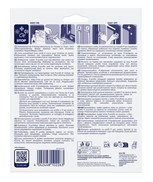 tesamoll® 5391 CLASSIC, P-Profil, 25m x 9mm x 5,5mm, braun