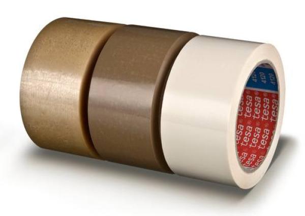 tesapack® 4120 PVC Handrolle, 66m x 75mm, chamois
