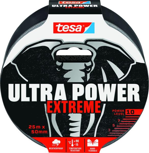 tesa® 56623 Ultra Power Extreme Tape, 25m x 50mm, schwarz