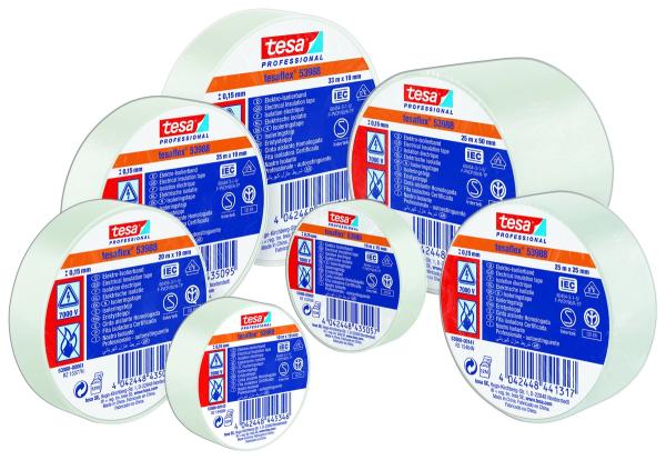 tesaflex® Professional 53988 Isolierband 7000V, 25m x 50mm, weiß