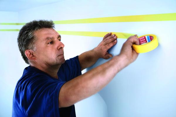 tesa® Professional 4334 Präzisionskrepp® PLUS, 50m x 50mm, gelb