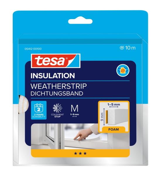 tesamoll® 5412 UNIVERSAL,10m x 9mm x 6mm, weiß