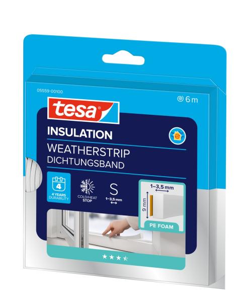 tesamoll® 5559 STANDARD, I-Profil, 6m x 9mm x 4mm, weiß