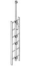 3M™ DBI-SALA® Lad-Saf™ Vertikales Sicherungssystem Haltegriffverlängerung für obere Halterung, verzinkter Stahl, 6116336