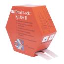 3M™ Dual Lock™ Flexibler Druckverschluss SJ356D, Transparent, 25 mm x 5 m, 5.7 mm, 40 Köpfe/cm², Spendebox