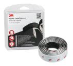 3M™ Haken- und Schlaufenband SJ352B, Schwarz, 25 mm x 1.25 m, 4.4 mm, Blister IPC