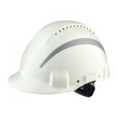 3M™ Schutzhelm, Uvicator, Ratschenverschluss, belüftet, reflektierend, Kunststoffschweißband, Weiß, G3000NUV-R-VI