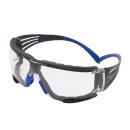 3M™ SecureFit™ 400 Schutzbrille, blau/grüne Bügel, Schaumrahmen, Scotchgard™ Anti-Fog-/Antikratz-Beschichtung (K&N), transparente Scheibe, SF401SGAF-BLU-F-EU