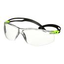 3M™ SecureFit™ 500 Schutzbrille, grüne Bügel, Scotchgard™ Anti-Fog-/Antikratz-Beschichtung (K&N), transparente Scheibe, SF501SGAF-GRN-EU, 20 pro Packung