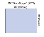 3M™ Steri-Drape™ Abdecktuch/Instrumententisch-Abdeckung ohne Klebezone, 9077E