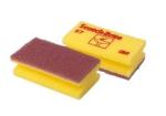 3M™ Scotch-Brite™ Schwamm 57, Gelb / Braun, 70 mm x 130 mm, 10 x 10 Stück / Karton