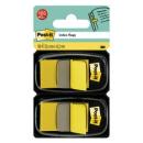 Post-it® Index Haftstreifen, Standard, Gelb, 25.4 mm x 43.2 mm, 50 Haftstreifen/Spender, 2 Spender/Packung